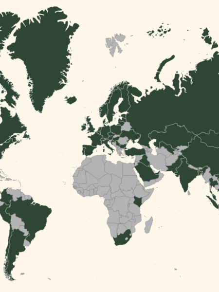 Map illustrating the many countries we have had delegations from all over the world. Especially Europe, North America and Asia are highly represented, but we have also received delegations from South America, Africa and Australia.